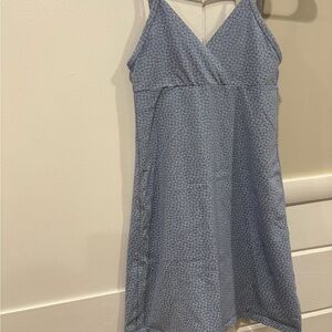 Brandy Melville Blue Patterned Sleeveless Dress